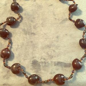 Long big beaded necklace